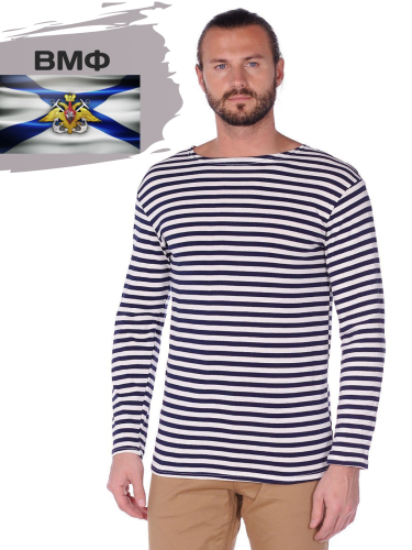 Фуфайка-тельняшка С-299/2, белый, синий