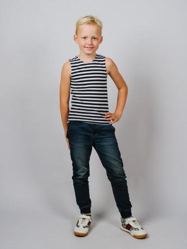 Майка-тельняшка детская С-3122/2, белый, синий